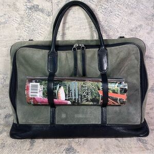 Humawaca Cowhide Suede and Leather Laptop Briefcase Made in Argentina